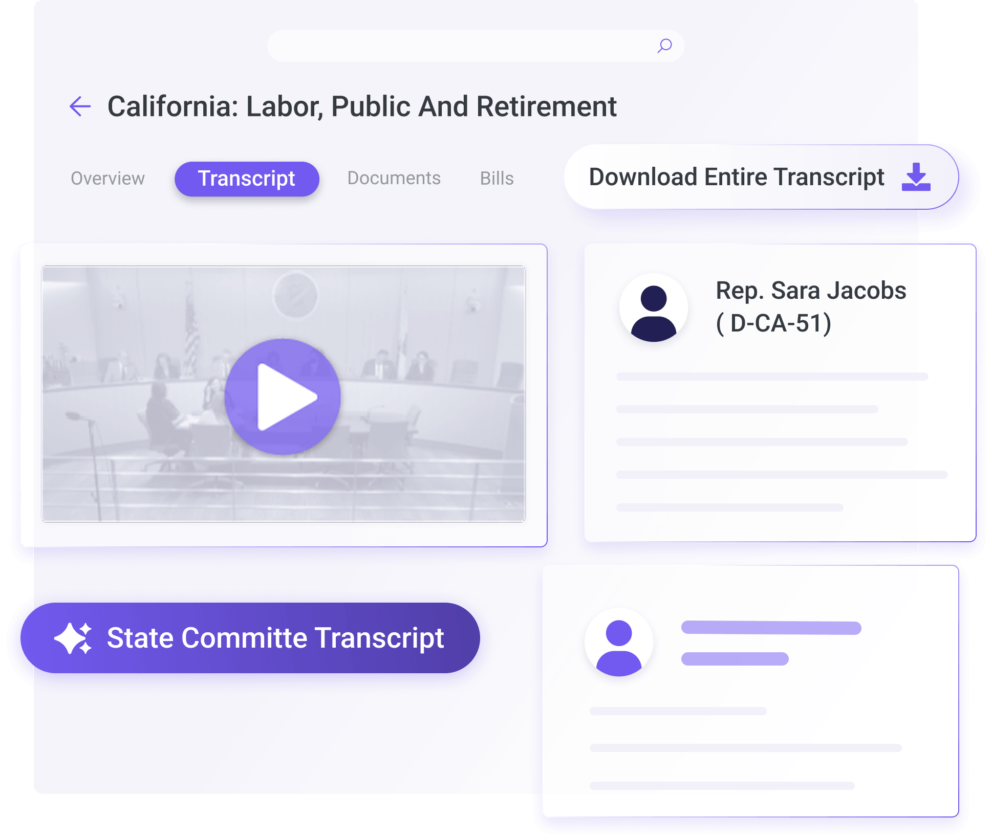 State committee transcripts and social listening