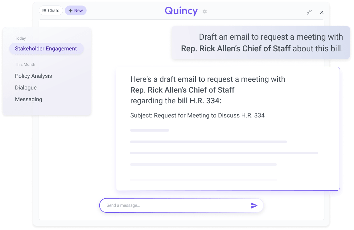 Quincy scaling personalized policy communications and engagement
