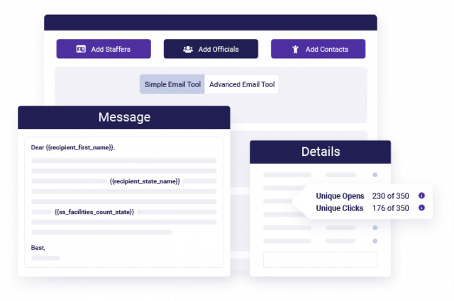 Example of Quorum's email tool Outbox