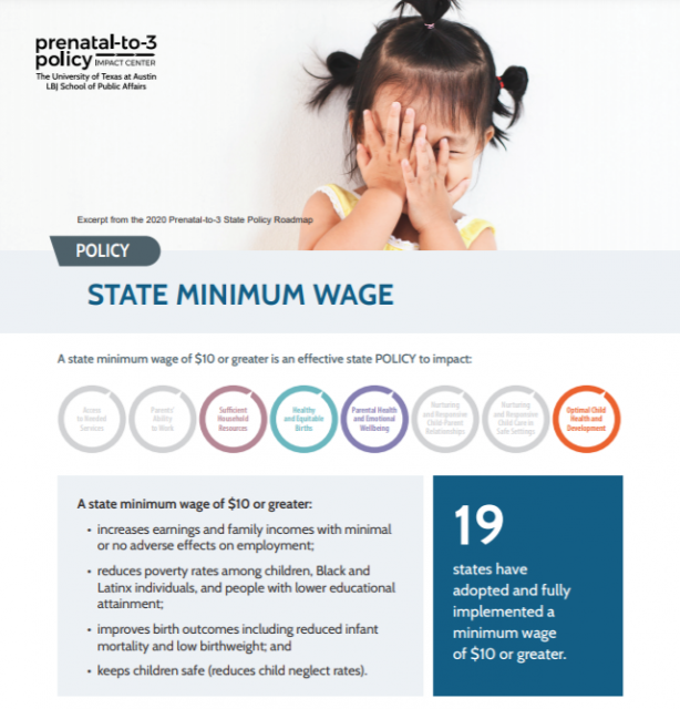Infographic about the impact of having a state minimum wage of $10.