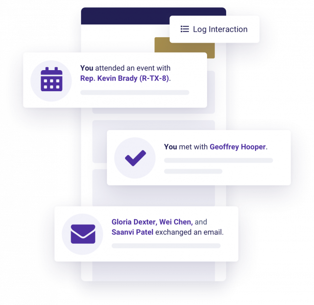 Example of logged interactions on Quorum's dashboard