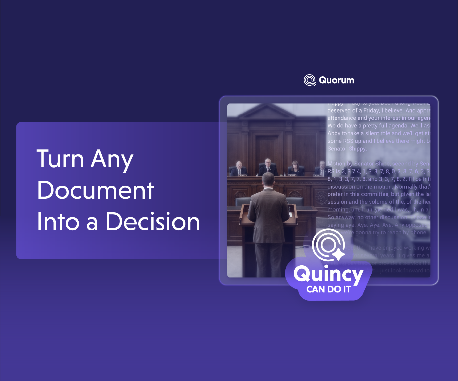 Turn Any Document Into a Decision — Quincy Can Do It