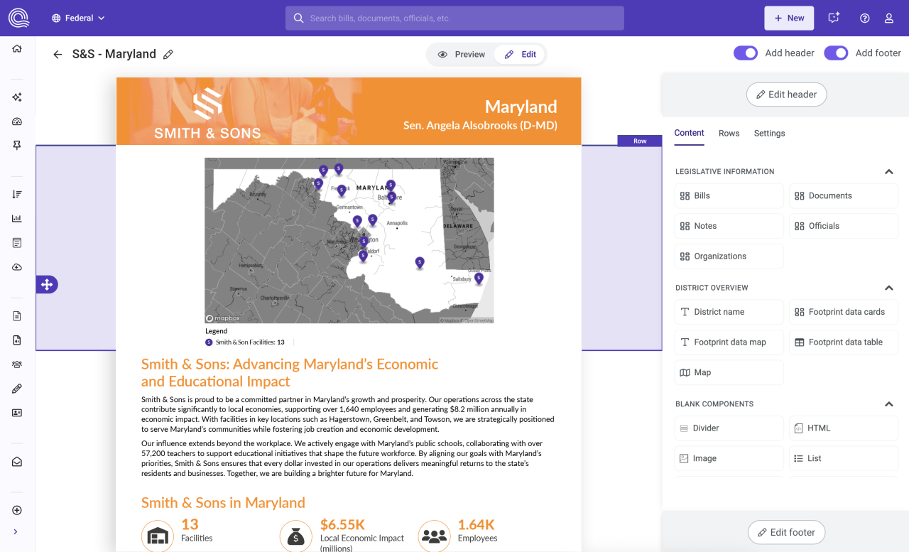 Quorum Impact Reports – District-Level Footprint