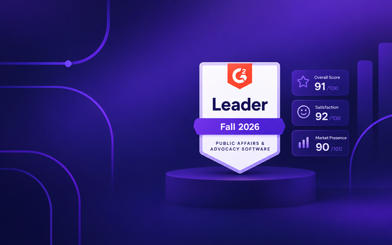 Quorum Named a Leader in G2’s Fall 2026 Grid® Report for Public Affairs Software.